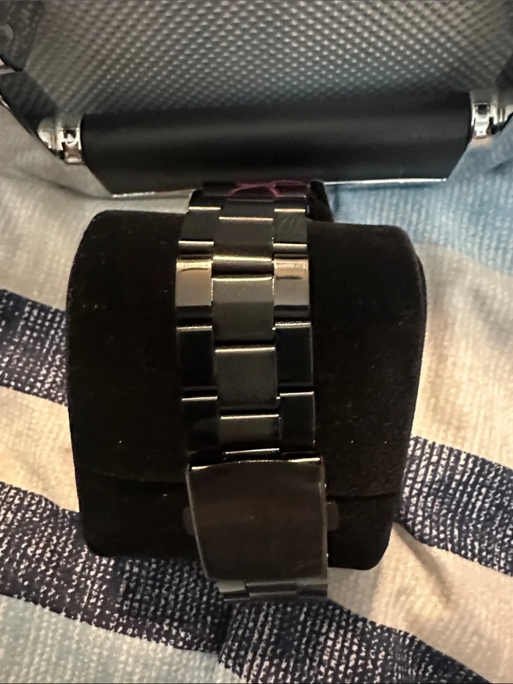 WLISTH Black and Silver Men's Tachymeter Watch
